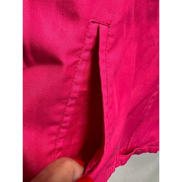 Vintage Nordstrom Town Square Womens Fuchsia Windbreaker Jacket With Zip Front & - Picture 3 of 7